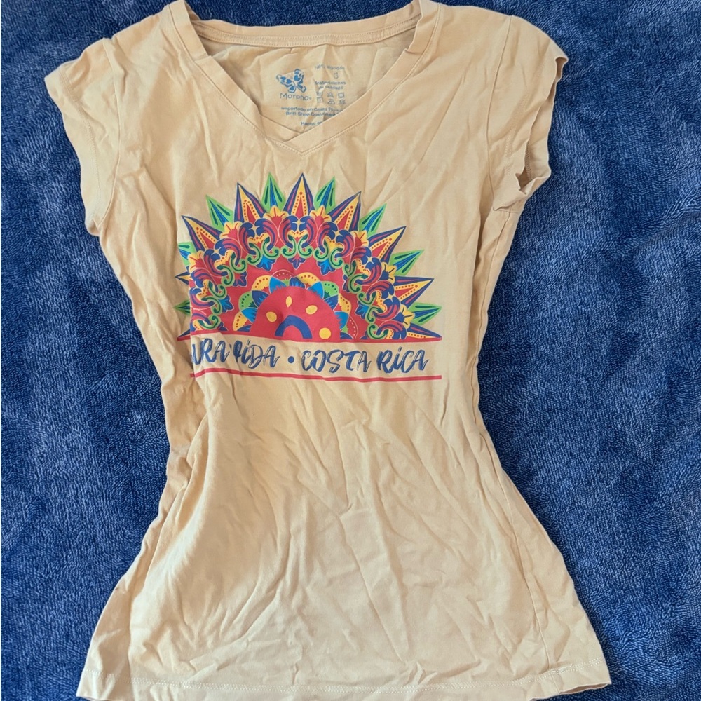 Pura Vida Beige Sunburst Graphic Tee
